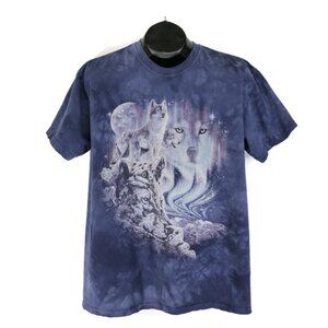 The Mountain Find 10 Wolves Classic Cotton T-Shirt Men's Large Tie Dye Cotton
